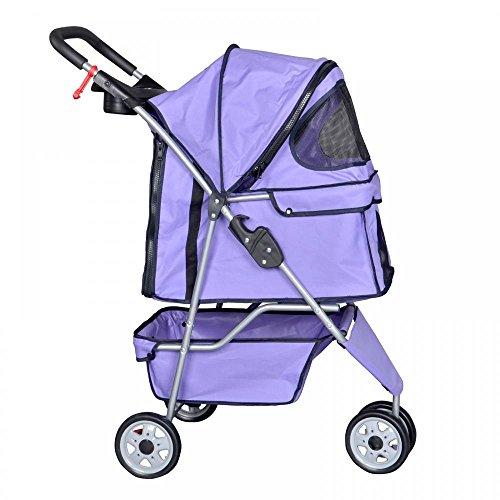 purple dog stroller